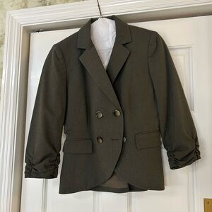 ANTONIO MELANI WOMENS JACKET/BLAZER SIZE 0 ARMY GREEN